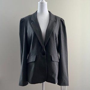 ELLE Gray & Black Polka Dot Blazer Size 14